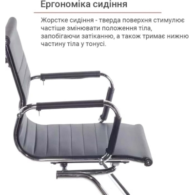 Кресло конференционное АКЛАС Кап CH CF (PU Черный)