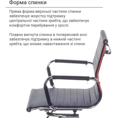 Кресло конференционное АКЛАС Кап CH CF (PU Черный)