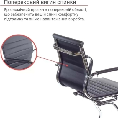 Кресло конференционное АКЛАС Кап CH CF (PU Черный)