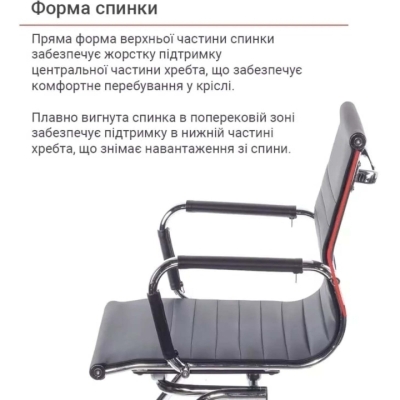 Кресло конференционное АКЛАС Кап CH CF (PU Черный)