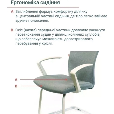 Кресло конференционное АКЛАС Арси WT CF (Серый)