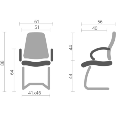 Кресло конференционное АКЛАС Ларк CH CF (Черный)