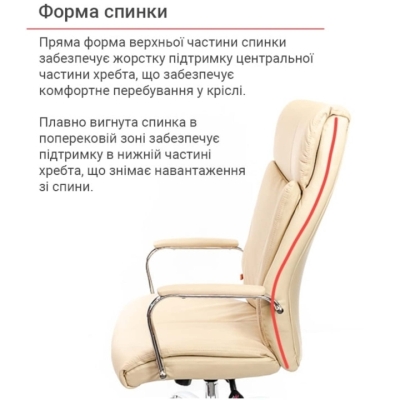 Кресло АКЛАС Маккай CH ANF Бежевый (PU-бежевый)