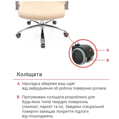 Кресло АКЛАС Маккай CH ANF Бежевый (PU-бежевый)