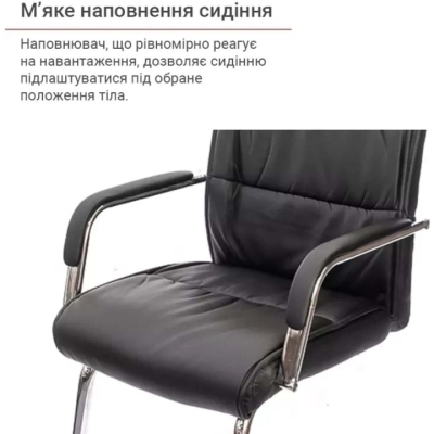 Кресло конференционное АКЛАС Марти CH CF (PU Черный)