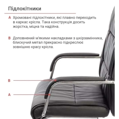 Кресло конференционное АКЛАС Марти CH CF (PU Черный)