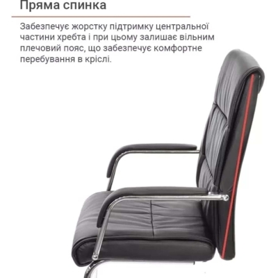 Кресло конференционное АКЛАС Марти CH CF (PU Черный)