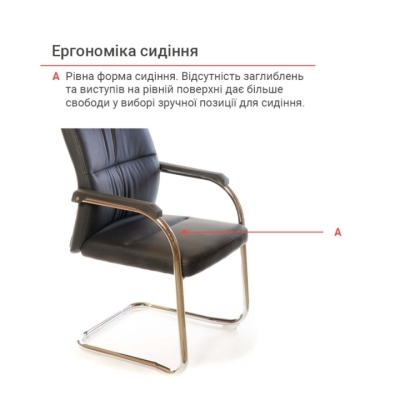 Кресло конференционное АКЛАС Натан CH CF Черный (PU-черный)