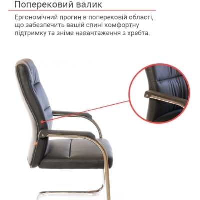 Кресло конференционное АКЛАС Натан CH CF Черное