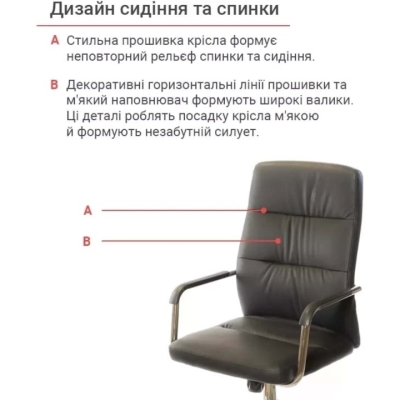 Кресло АКЛАС Натан CH TILT (PU Черный)