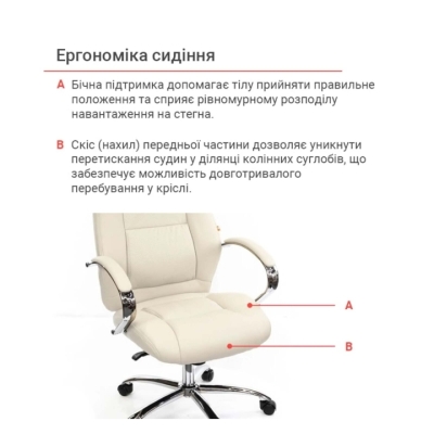 Кресло АКЛАС Оран CH ANF (PU Бежевый)