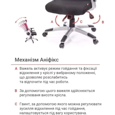 Кресло АКЛАС Прима PL HR ANF (Черный/Красный)