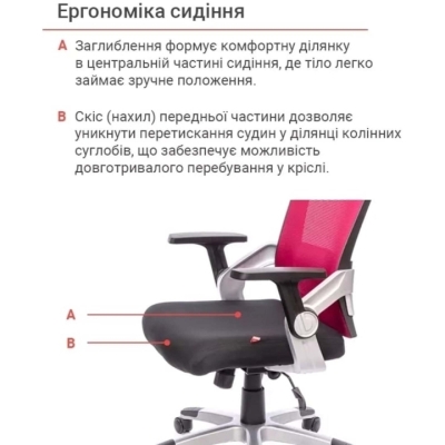 Кресло АКЛАС Прима PL HR ANF (Черный/Красный)