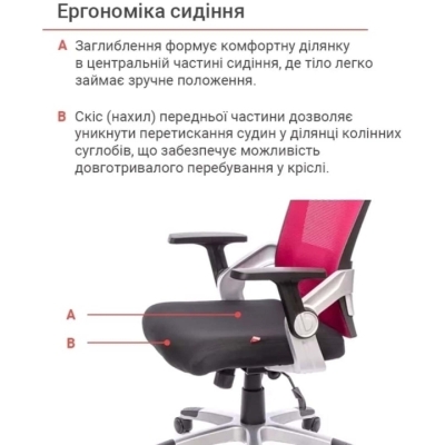 Кресло АКЛАС Прима PL HR ANF (Черный/Красный)