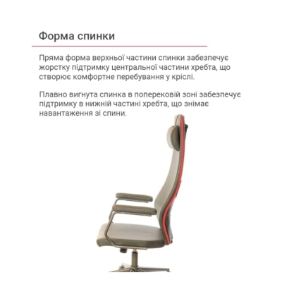 Кресло АКЛАС Ронин CH TILT (PU Wax 424 Черно-серый)