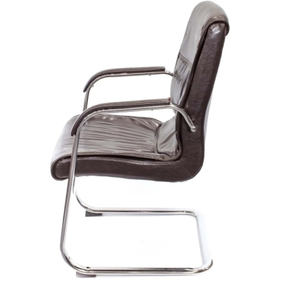 Кресло конференционное АКЛАС Спринг CH CF (PU Темно-коричневый)