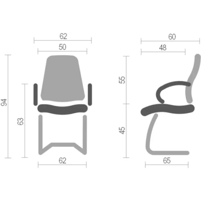 Кресло конференционное АКЛАС Спринг CH CF (PU Темно-коричневый)