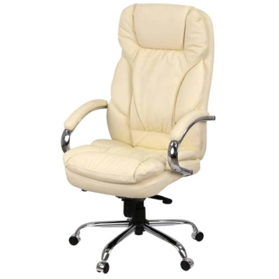 Крісло АКЛАС Тіроль CH MB (Шкіра LC-F Beige)