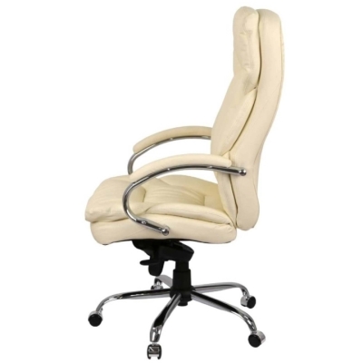 Кресло АКЛАС Тироль CH MB (Кожа LC-F Beige/PU Beige)