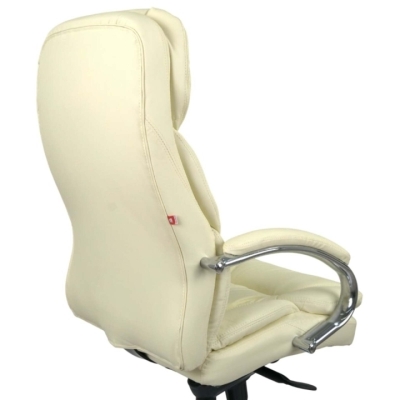 Кресло АКЛАС Тироль CH MB (Кожа LC-F Beige/PU Beige)