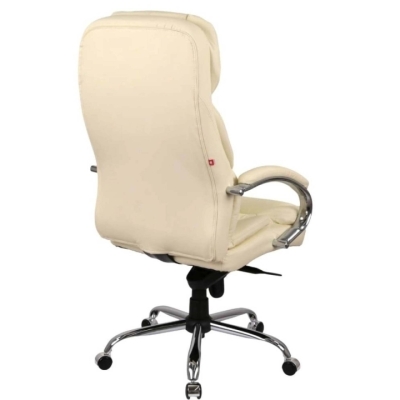 Кресло АКЛАС Тироль CH MB (Кожа LC-F Beige/PU Beige)