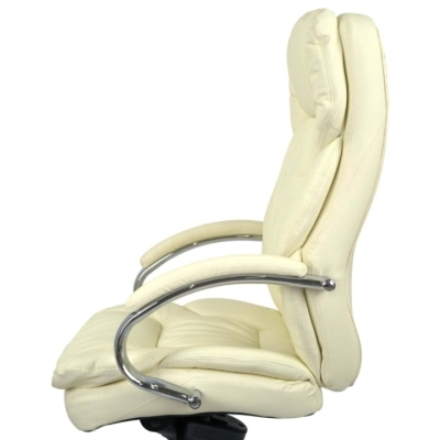 Кресло АКЛАС Тироль CH MB (Кожа LC-F Beige/PU Beige)