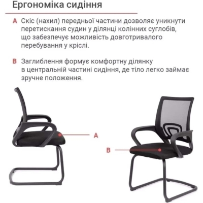 Кресло конференционное АКЛАС Тито BL CF (Черный)