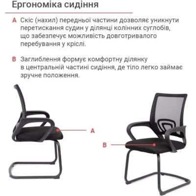 Кресло конференционное АКЛАС Тито BL CF (Черный)