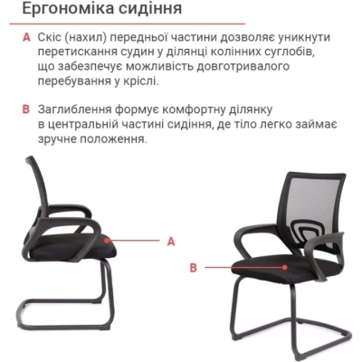 Кресло конференционное АКЛАС Тито BL CF Черный (Черный)