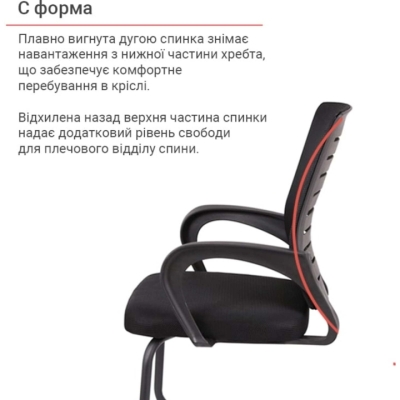 Кресло конференционное АКЛАС Фиджи BL CF (Черный)