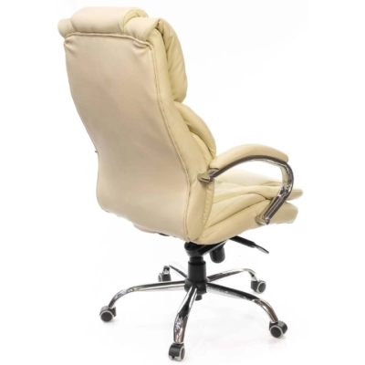 Кресло АКЛАС Флорида CH MB (Кожа LC-F Beige/PU Beige)