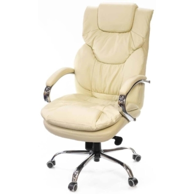 Купить Кресло АКЛАС Флорида CH MB (Кожа LC-F Beige). Фото