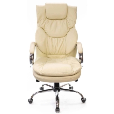 Кресло АКЛАС Флорида CH MB (Кожа LC-F Beige)