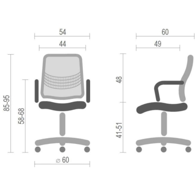 Кресло АКЛАС Бруно mesh СН TILT (Черный)