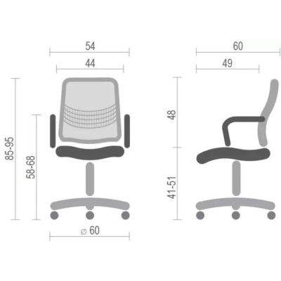 Кресло АКЛАС Бруно mesh СН TILT (Черный)