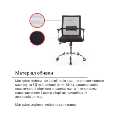 Кресло АКЛАС Бруно mesh СН TILT Черное