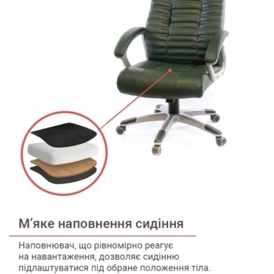 Кресло АКЛАС Атлант MP TILT XY-7147 (PU Green)