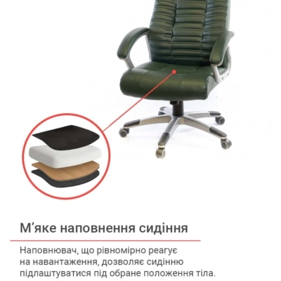 Кресло АКЛАС Атлант MP TILT (XY-7147) (PU Зеленый)