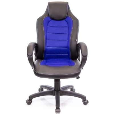 Кресло геймерское АКЛАС Астон PL TILT подростковое (Черный PU/Синий)