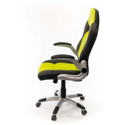 Кресло геймерское АКЛАС Форсаж 8 PL GTR TILT (PU Черный/салатовый)