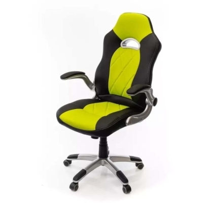 Кресло геймерское АКЛАС Форсаж 8 PL GTR TILT (PU Черный/салатовый)