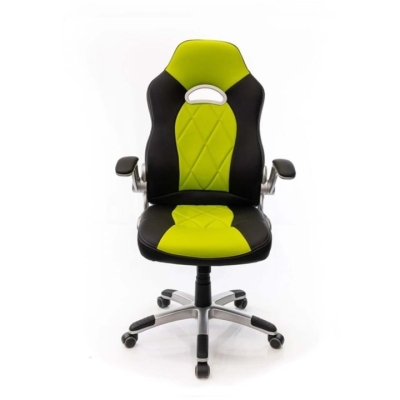 Кресло геймерское АКЛАС Форсаж 8 PL GTR TILT (PU Черный/салатовый)