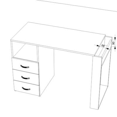 Комп'ютерний стіл FLASHNIKA LEGA 62 (1100мм x 500мм x 750мм)