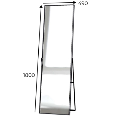 Зеркало напольное Art in Head Ascet 500x1800x20 Черный металический каркас (AS03010000030)