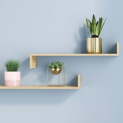 Полка книжная (комплект 2 в 1) Art in Head Asgard 820x120x200 Дуб крафт золотой (AG05120000000)