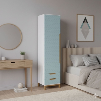 Пенал Art in Head 2 Swan (левый) 500x2300x600 Голубая лагуна (105100202)