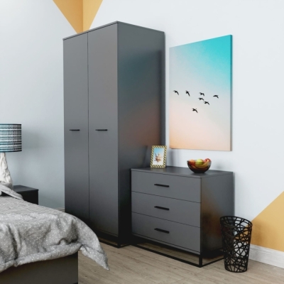 Шкаф Art in Head Ascet 900x2000x590 Графит (AS16070000030)