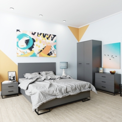 Шкаф Art in Head Ascet 900x2000x590 Графит (AS16070000030)