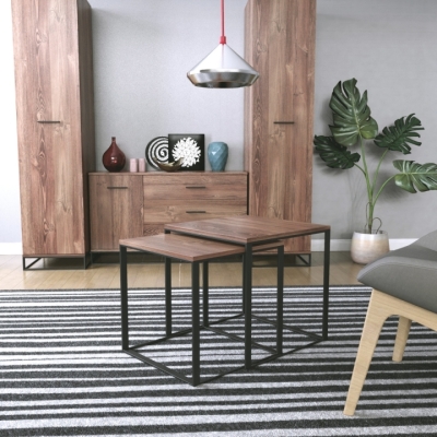 Стол журнальный Art In Head 2 в 1 Ascet 530x530x530 Дуб Барокко янтарный (AS14080000030)