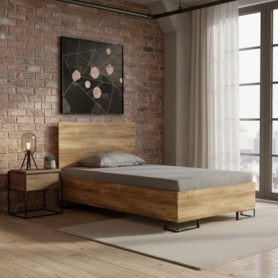 Кровать Art in Head 1,2 Ascet 1270x1000x2060 Дуб Барокко янтарный (AS07080000030)